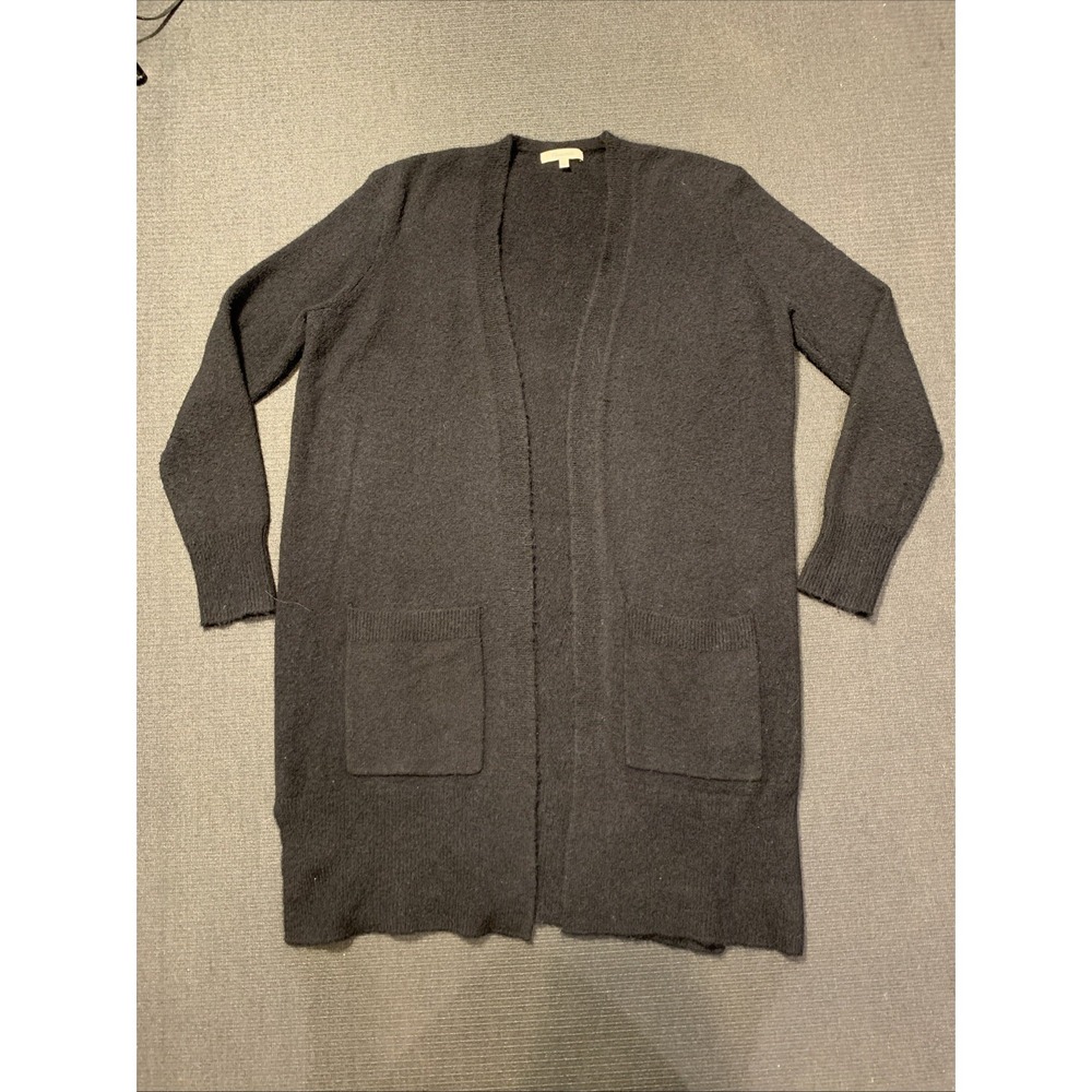 Madewell Kent Coziest Yarn Longline Cardigan in Black Style#G9611 Size‎ XS